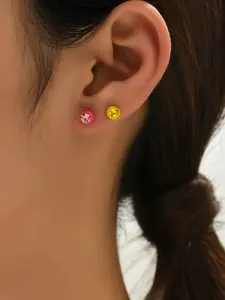 12 Pcs Fashionable Elegant Unique Cute Colorful Rhinestone Earrings Set, Stylish Jewelry for Women, Perfect Gift Idea