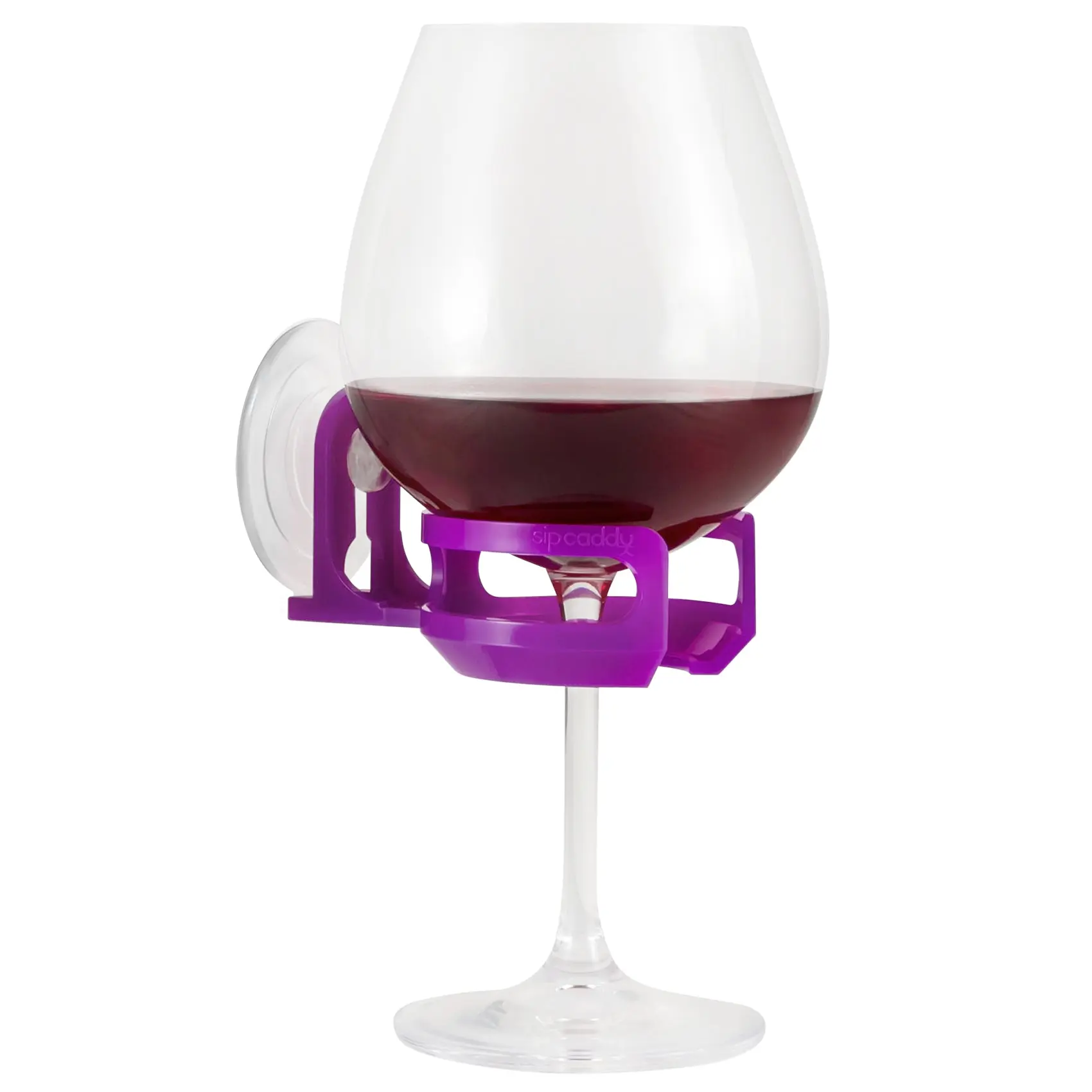 SipCaddy - The Original Shower Beer & Bath Wine Holder - Shower Caddy - Portable - Patented - American-made Suction Cup - Purple
