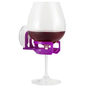 SipCaddy SHOWER BEER & BATH WINE Holder | Shower Caddy | Gift | Organizer | American-made Suction Cup | Purple