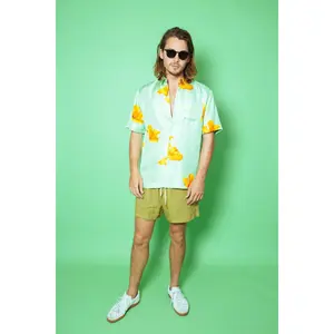 Paolo Linen Short Khaki Man