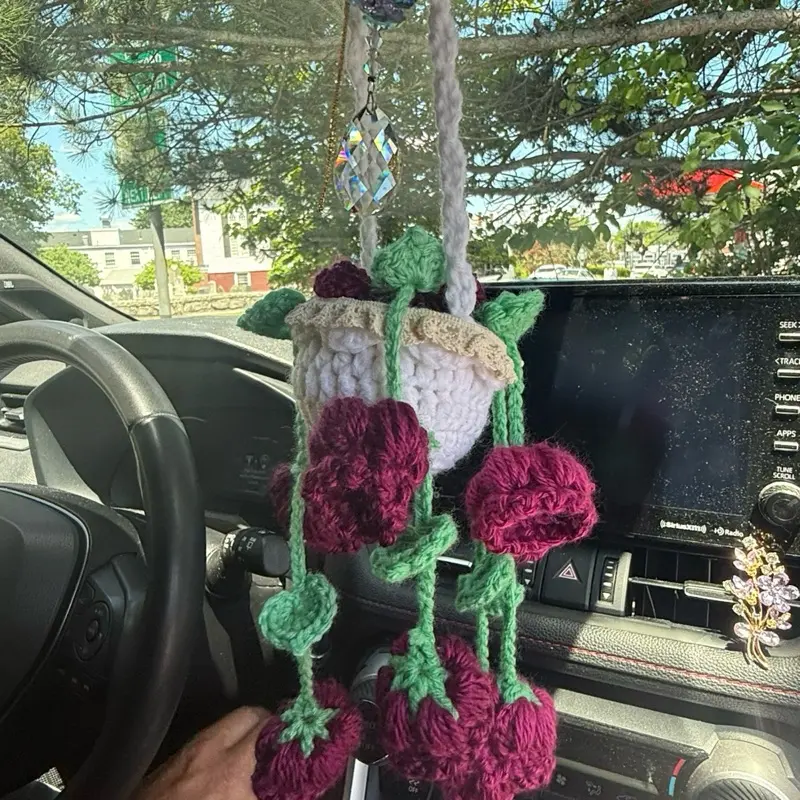 Violet Purple Mini Lily of Valley Hanging Planter