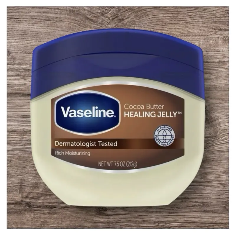 Vaseline Healing Jelly with Cocoa Butter, Hypoallergenic Body Balm for Dry and Dull Skin Repair, Body Care Products, 13 oz, Moisturizers, Sensitive Skin, Blend, Barrier Repair, Light Cocoa