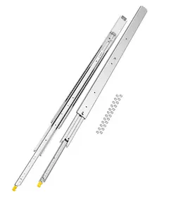 【fathersdaygift】VEVOR 1 Pair Full Extension Drawer Slides 18 20 22 28 30 32 36 38 40 44 48 52 56 60 in,500 lbs Load Capacity Locking Drawer SlidesBall Bearing with Lock Side Mount Drawer Slide Rail