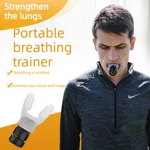 Respiratory Trainer Adjustable Resistance Lung Function Exercise Strong Lung Abdominal Portable Respiratory Trainer breathing device
