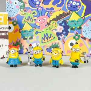 12pcs Despicable Me Anime Cake Decorations, Doll Table Decor, Christmas Gift, Perfect Party Atmosphere, Home Decor, Valentine Gifts