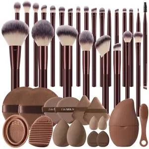41 Piece Makeup Brush Set, Soft Bristle Powder Brush Blush Eyeshadow Sponge, All-In-One Beauty Tool Kit, Essential Cosmetic Brushes, Makeup Tools Set, Makeup Brushes Kits