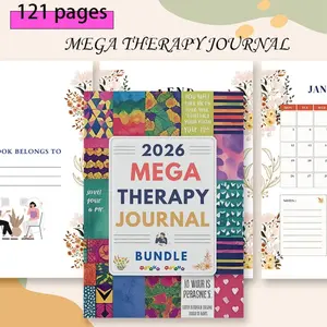 Your Personal Growth Companion: A Jumbo Guided Journal & Spiral Notebook with 121 Pages of Therapy Prompts, Affirmations & Reflections, Planner Notebook