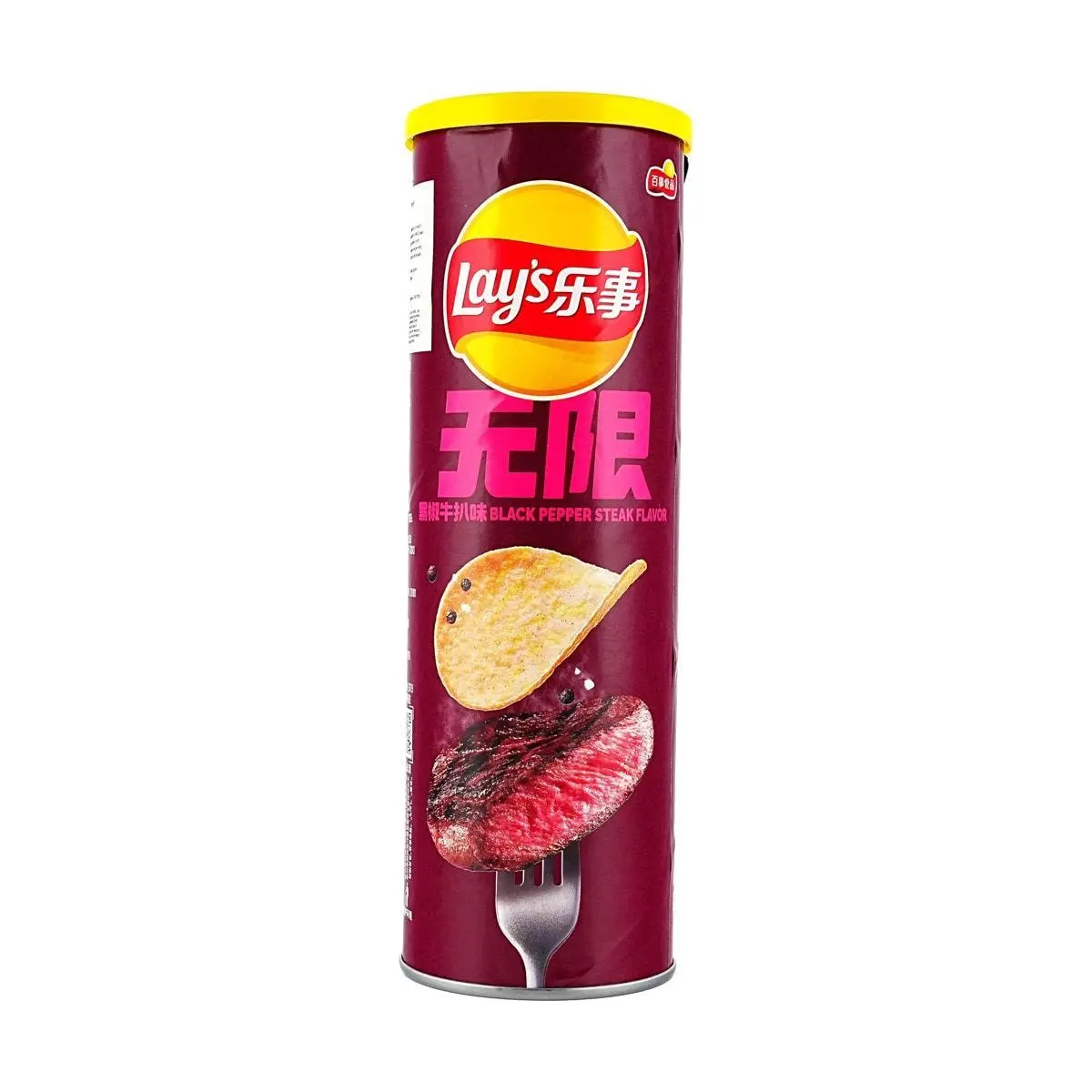 Lay's Black Pepper Steak Flavor Potato Chips Can 90g - Authentic Chinese Version