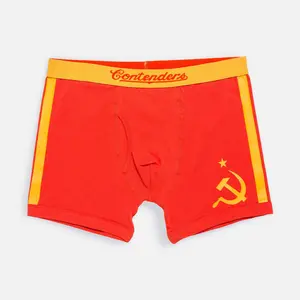Contenders Men's Ivan Drago 5-in Cotton Blend Boxer Briefs Set, Multi-Size Menswear Underwear with True Fit Design, Activewear Ride Control for Athletic Use