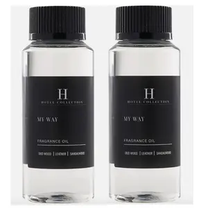Hotel Collection - My Way Essential Oil Scent - Luxury Hotel Inspired Aromatherapy Scent Diffuser Oil - Lush Sandalwood, Warm Virginia Cedar, and Beautiful Iris - for Essential Oil Diffusers - 120mL Fragrance Freshener Scented Bottle Perfume Floral Gift