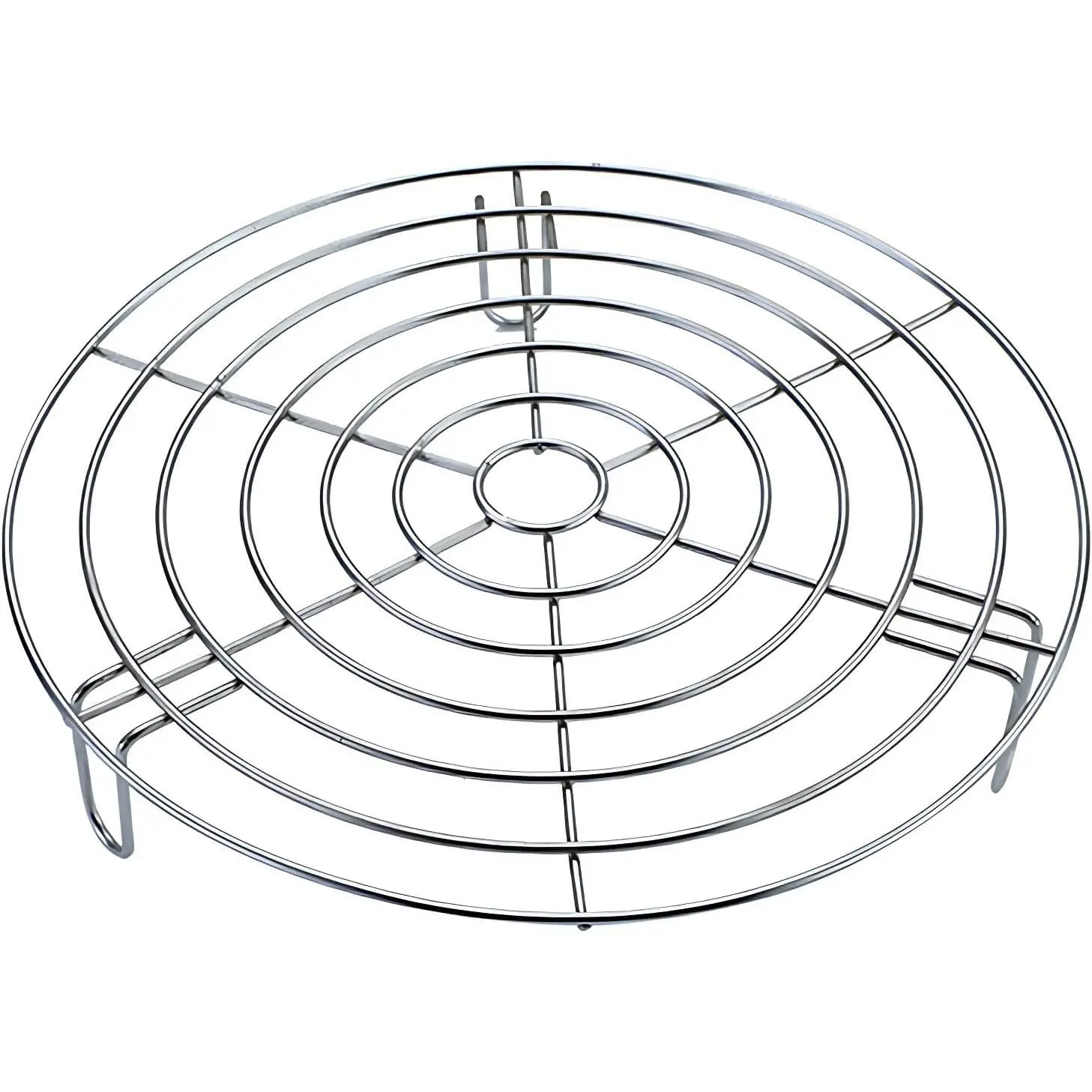 Round Cooling Racks Dia 11" for Cooking & Baking, 304 Stainless Steel Steamer Rack, Canning Rack, Circle Wire Cooling Rack for Air Fryer, Cake Pans (Height 1.8",11"/28cm)