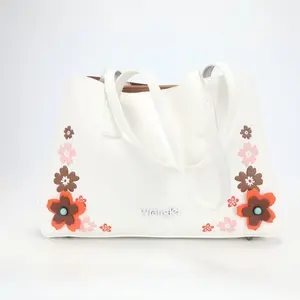 Wrangler Women’s Floral Applique Tote Bag Large Capacity Shoulder Handbag