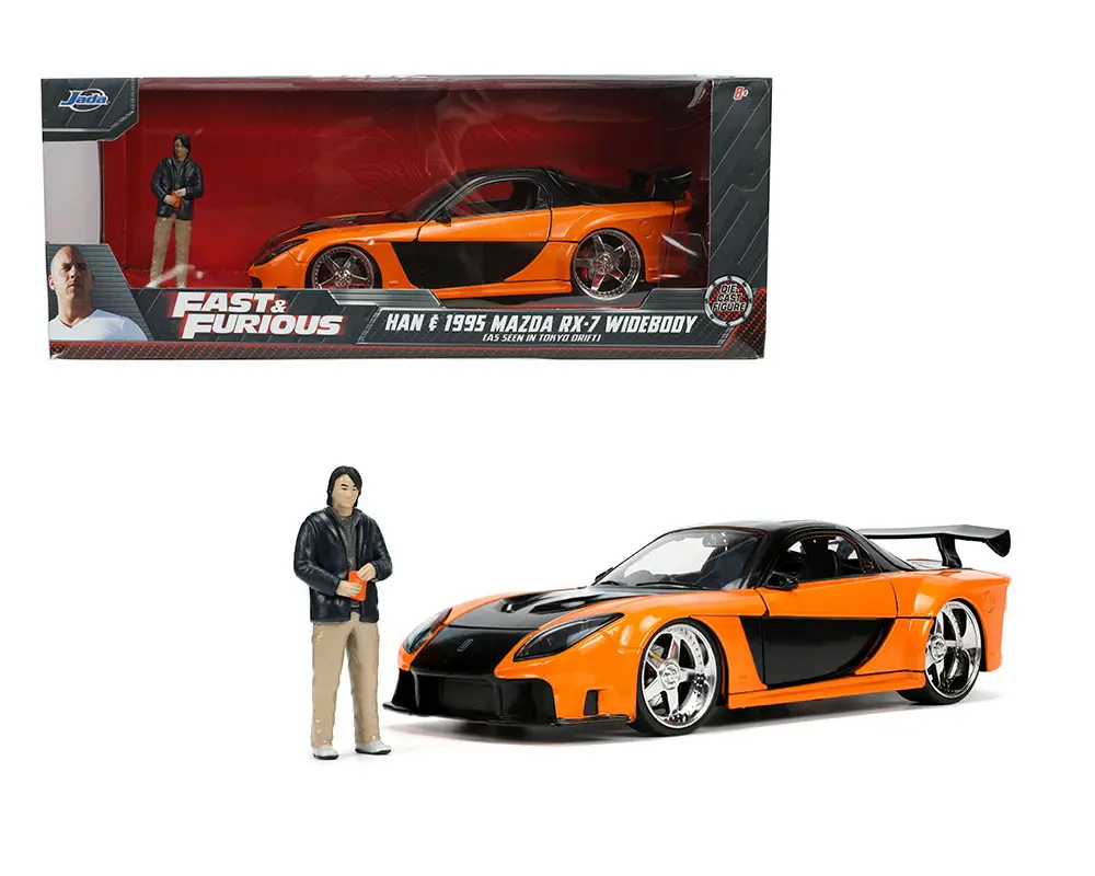 Jada 1:24 1995 Mazda RX7 with Han’s Figure – The Fast & Furious