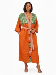 Journey On by Avian | Boho Kimono | Silk Sari Cover Up | Lightweight Layer | Maxi Length | One Size Fits S-XL | Listing 4