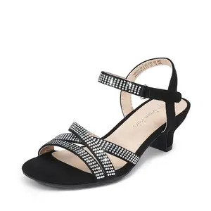 Dream Pairs Girls Rhinestone Low Heel Sandals