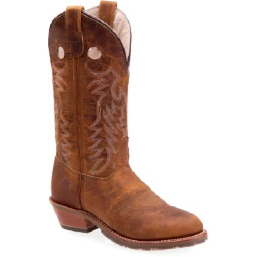 Women's Double H Leather Ice Buckaroo Western Round Toe Boots