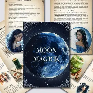 Moon Magick Composition Notebook - Guided Journal for Lunar Phases & Ritual Practice, for Spiritual Seekers and Workers to Track Intentions, Record Celestial Observations & Deepen Connection with Moon Energy