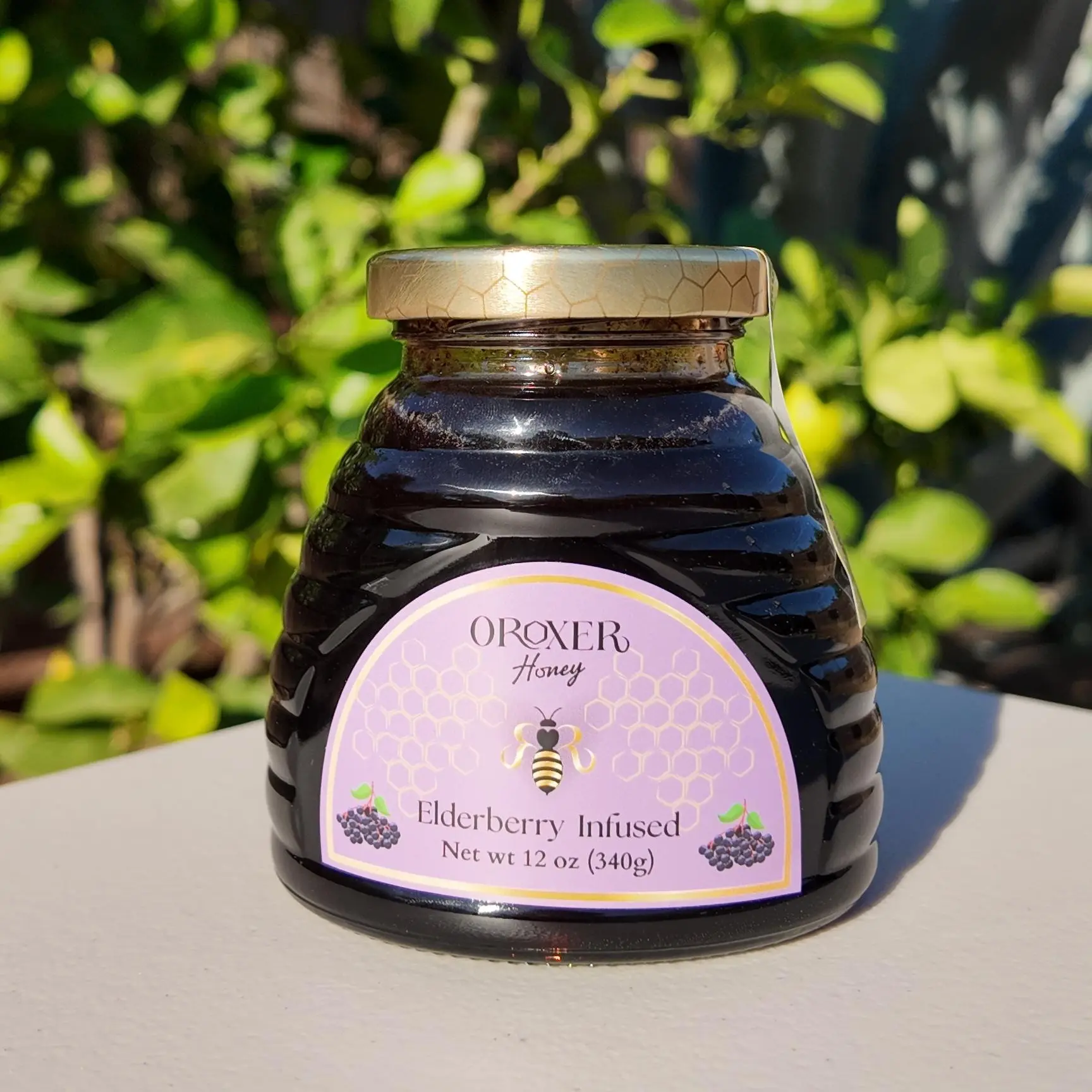 Elderberry Infused Honey 12oz