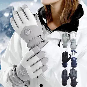 1pair winter warm thickened cycling and skiing gloves. These are outdoor cross-country cycling, camping, and winter cold-proof gloves, suitable for both men and women with a fashionable design.