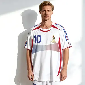 2006 World Cup France National Team Zidane #10 Away White Short-Sleeve Jersey