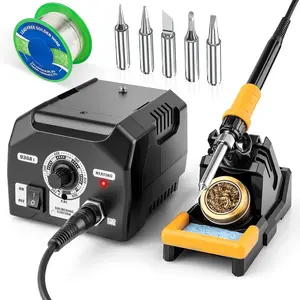 Soldering Station Iron Kit, 45W Micro Soldering Practice Set for Electronics, Minimalist Operation, Fast Heating & Temp Control with 5 Soldering Tips