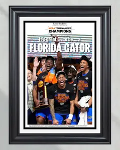 2025 Florida Gators College Basketball Champions No Frame Front Page Newspaper
