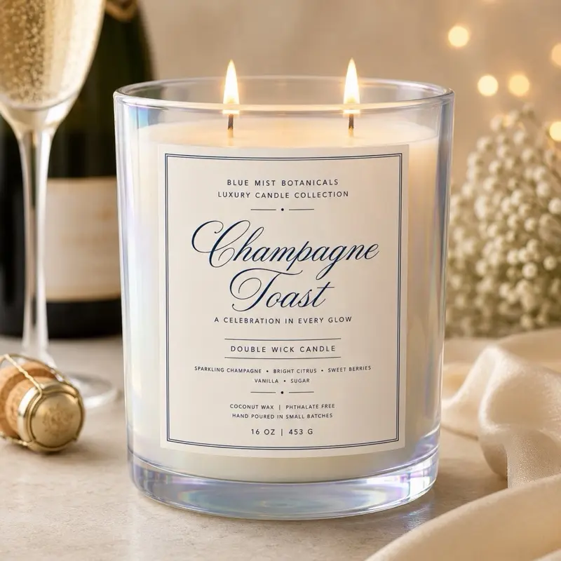 Champagne toasted double wick candle Champagne toasted double wick candle