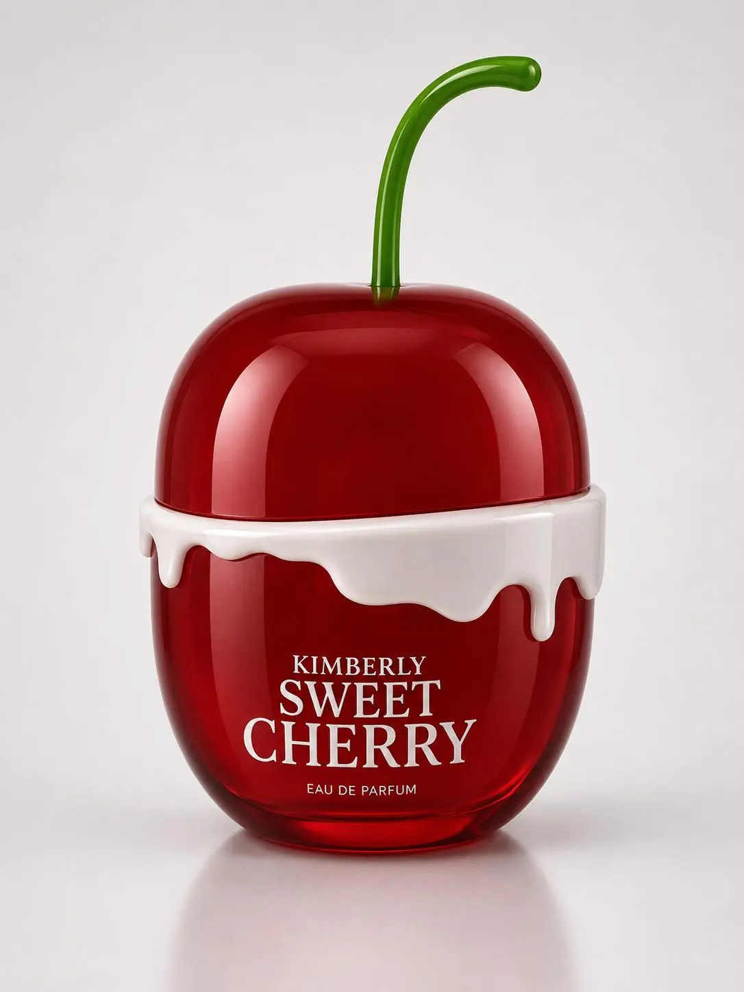 Kimberly Sweet Cherry Eau de Parfum - Iconic Red Cherry Design with White Glaze Accent - Perfect for Fragrance Lovers