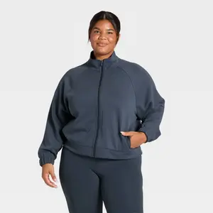Women's Airy Sleek Full Zip Jacket - All In Motion Navy Blue 3X