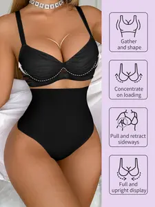🔥 1 Pack Women's Zebra Print Lace Underwire Bra, 3D Push Up Enhance Curves Side Support Anti-Sagging, Breathable Mesh Wings Adjustable Straps, Sexy Back Seamless Invisible, Perfect for Backless Outfits Office Commute Date Night Casual All Outfits Fit✨