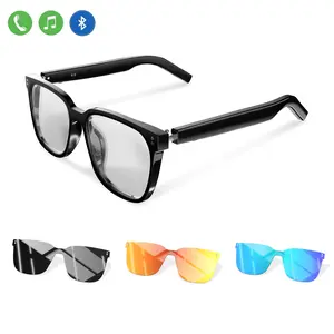 Magnetic Dual-Lens Bluetooth Smart Glasses with Fast Wireless Connection & Large Frame for Music Calls Sun Wearable Lightweight Comfortable