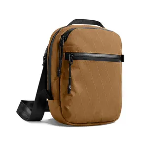 Men's Waterproof Nylon Quilted Mini Sling Crossbody Bag - Lightweight Pouch for Smartphones, Commuting Accessory