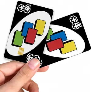 Transportation Card Uno Playing Ace Credit Card Skins,Debit Card Stickers, 4 Pcs, Removable, Waterproof, Slim, Digital-Printed