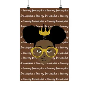 Ava + I Love My Brown Skin Poster (Brown)