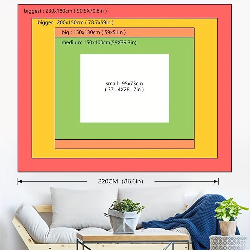 1 piece, Premium Bohemian Mandala Meditation Wall Tapestry - Woven Peach Skin Velvet Polyester Hanging Decor for Bedroom, Living Room, Indoor Use, Comes with Free Installation Package