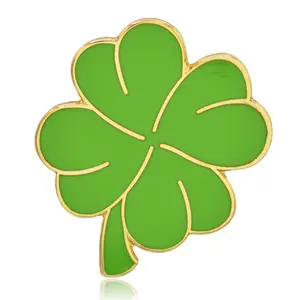 Four Leaf Clover Saint Patrick's Day Hard Enamel Pin