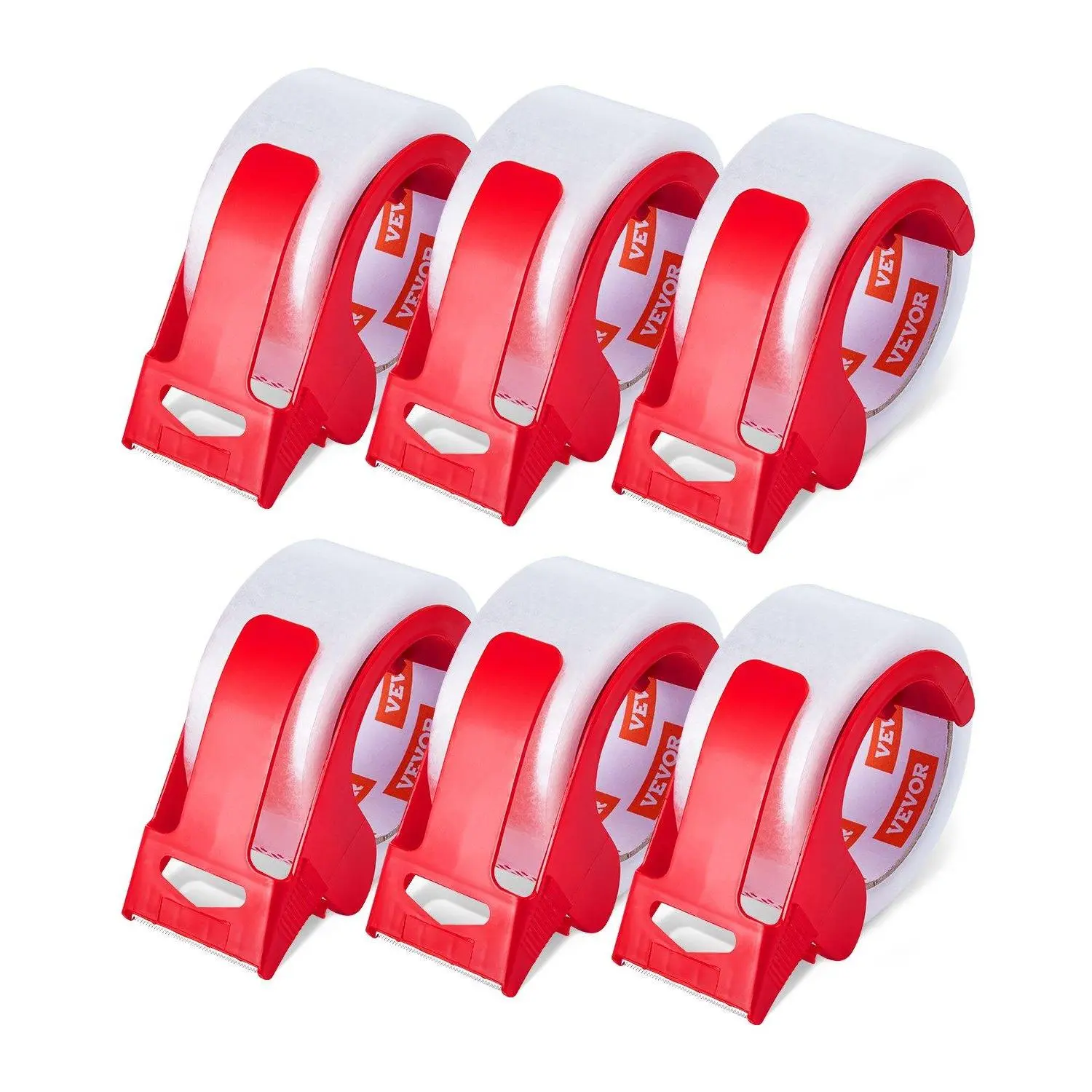 【DealsForYouDays】Clear Packing Tape 6 Rolls 65 Yards Clear Shipping Tape with Dispenser 2.7 Mil