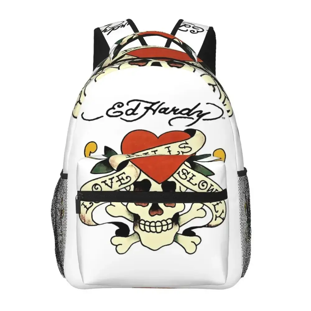 Ed Hardy Love Kills Slowly Backpack Daypack Large Capacity BookBag School Bag Shoulder Bags for Men Women