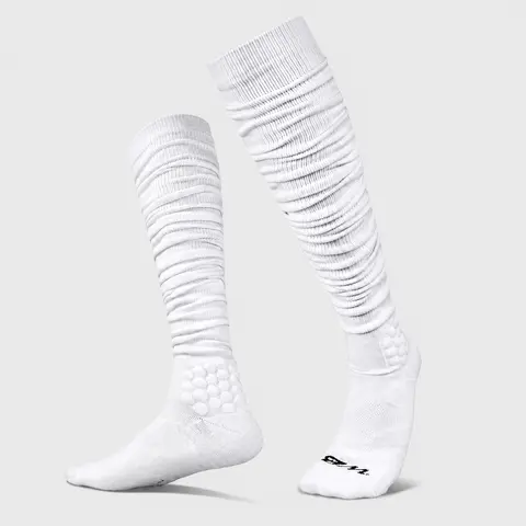 We Ball Sports Extra Long High Compression Padded Scrunch Socks, Ideal for Football, Soccer - Scrunched Look for Adult & Youth/Kids