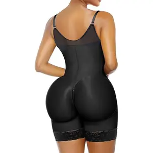Fajas Colombianas Shapewear Shaper Tummy Control Butt Lifter Women’s with Zipper Crotch detachable shoulder strap Womenswear