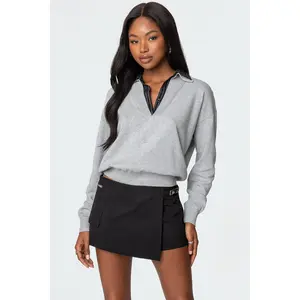 Rue Double Collared Sweater Rue Double Collared Sweater