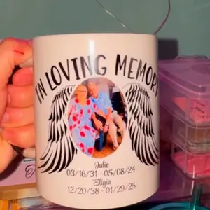 In Loving Memory Coffee Mug with Personalized Photo and Names Customized Memorial Cup for Sympathy Gifts