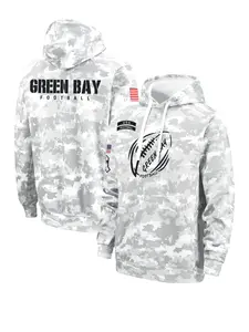 Green Bay Football Men's Hoodie, Graphic Hoodies, Athletic Hoodie, Embroidered Flag Sleeves, Anti-Pilling Fabric, Casual Outdoor Sports Wear, Hoodie Sweatshirt