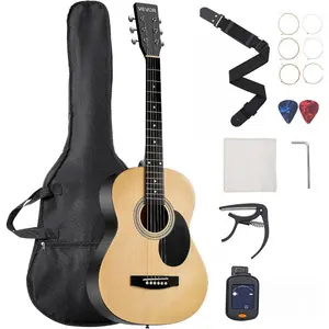 VEVOR 41 in Cutway Acoustic Guitar, 6 - String, Sunburst Solid Spruce Top Guitar, Beginner Bundle with Gig Bag, Tuner, Strap, Steel Strings, Picks, Capo, Rosewood Fingerboard, for Fingerstyle Solo JazzVEVOR Super Brand Day
