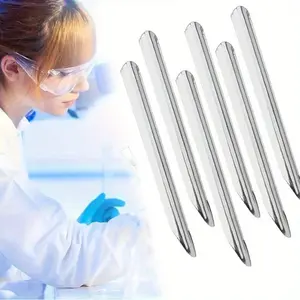 6pcs Double headed circular and pointed stainless steel pearl spoon, Laboratory spoon shovel, rice bead storage shovel crushed stone and jade desktop sorting, handmade DIY tool jewelry shovel