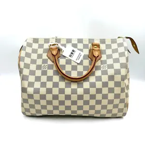 Pre-owned Louis Vuitton AS SHOWN Clutches & Wristlets HZ 2755 Speedy Damier Azur Handbag 26.3.26