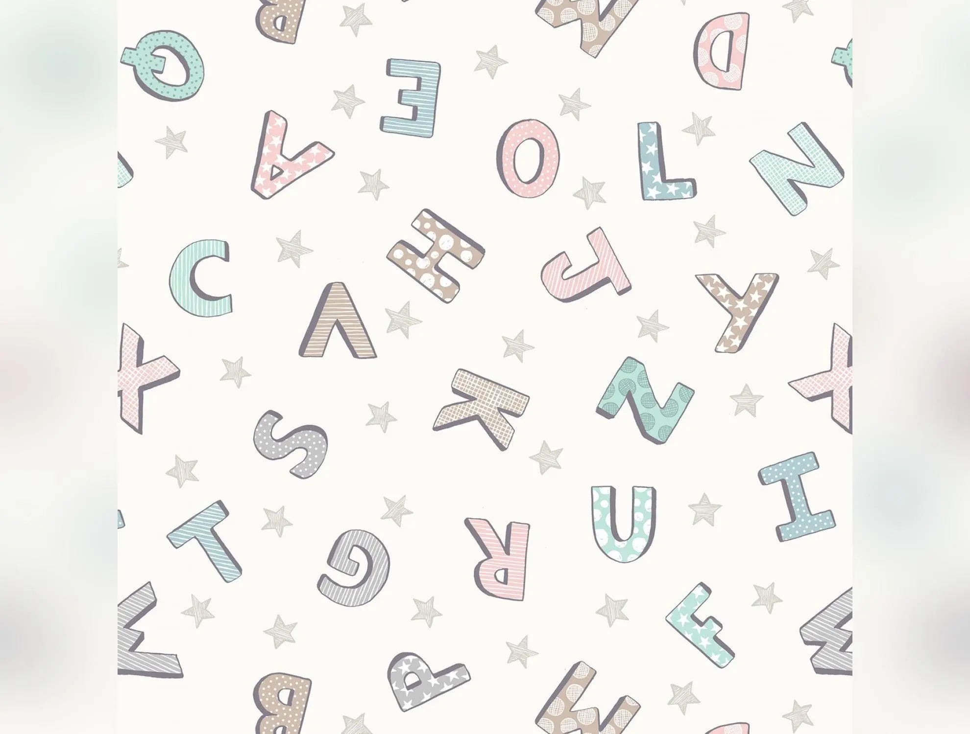 Bella Bunny & Bear | Alphabet on Cream by Lewis & Irene | A648.1