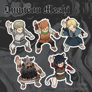DunMesh Acrylic Charm Pins - Delicious Tasty Dungeon w/ Gold Clasp
