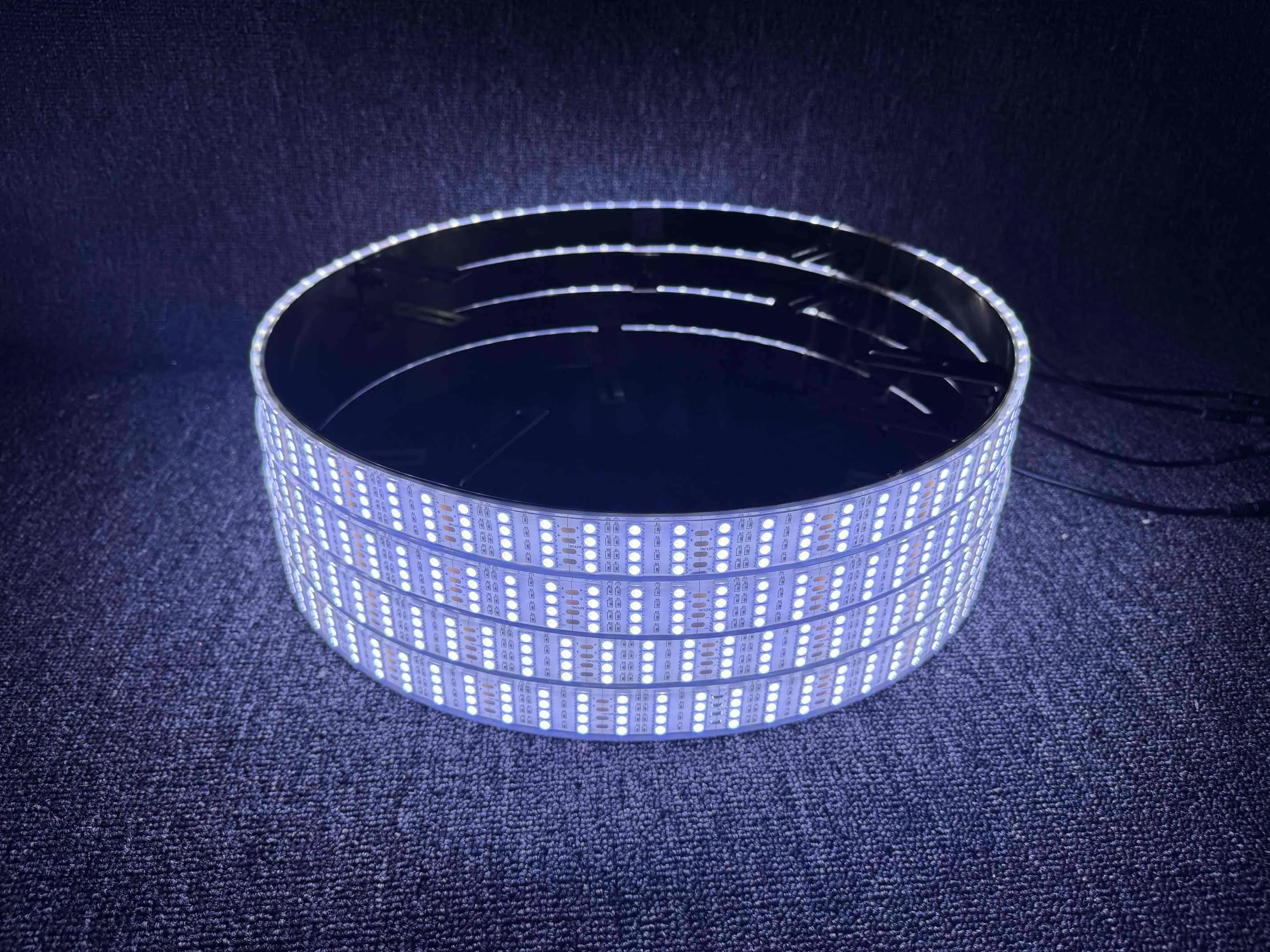 4Rolls 17.5" Quad Row Cold White LED Wheel Rim Lights Bluetooth APP Control for Car Truck SUV Pickup High Intensity Solid Color Off Road