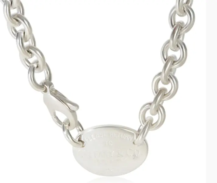 Pre-owned Tiffany & Co. Sterling Silver Return To Tiffany Necklace